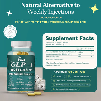 GLP-1 Activator - Natural GLP 1 Gut Booster and Cravings Control