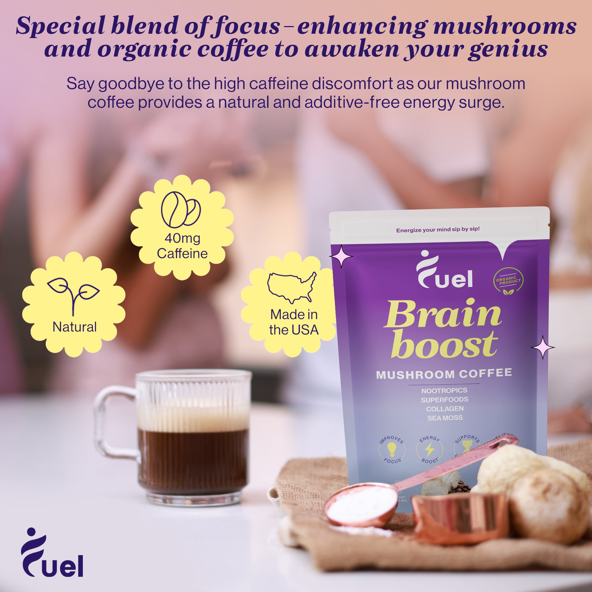 Brain Boost Mushroom Coffee – Fuel Nutrition