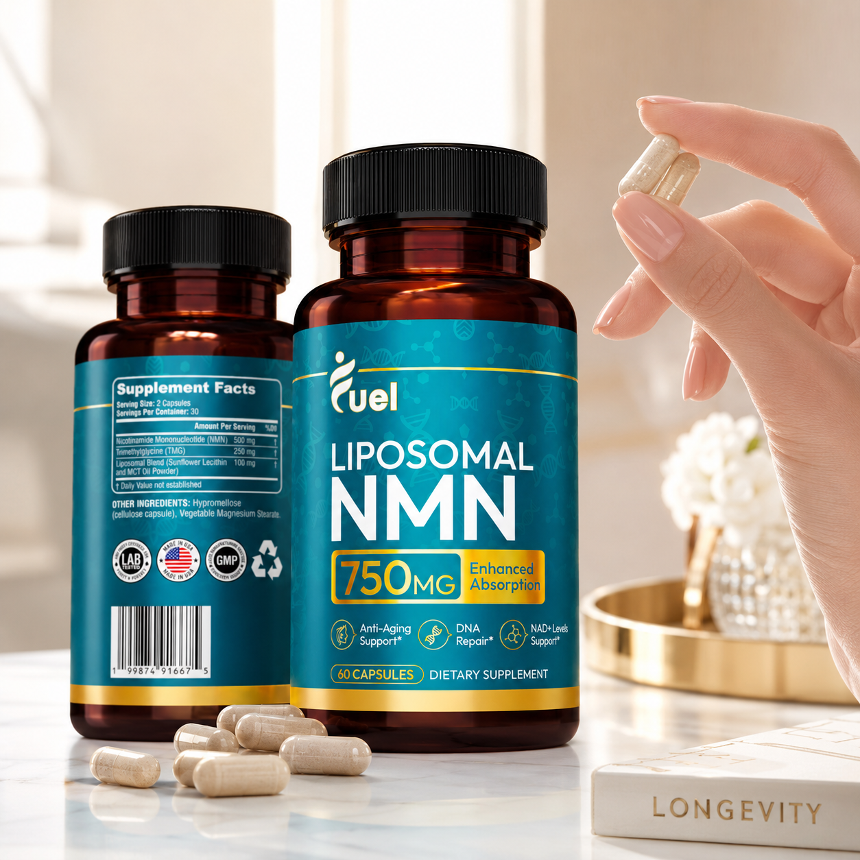Fuel Liposomal NMN 500mg | Enhanced NAD+ Levels | Energy & Cellular Health
