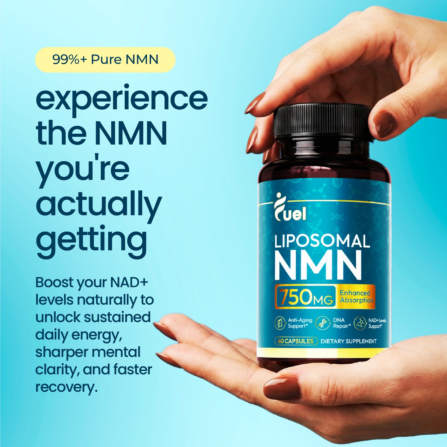 Fuel Liposomal NMN 500mg | Enhanced NAD+ Levels | Energy & Cellular Health
