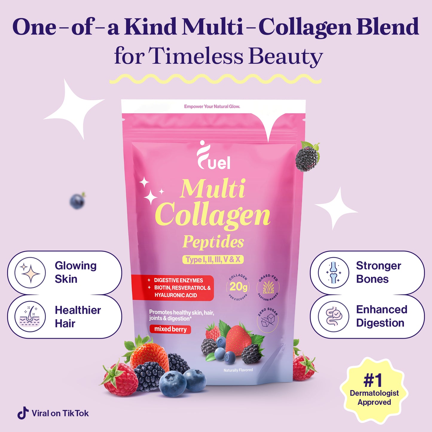 Mixed berries Multi Collagen Peptides