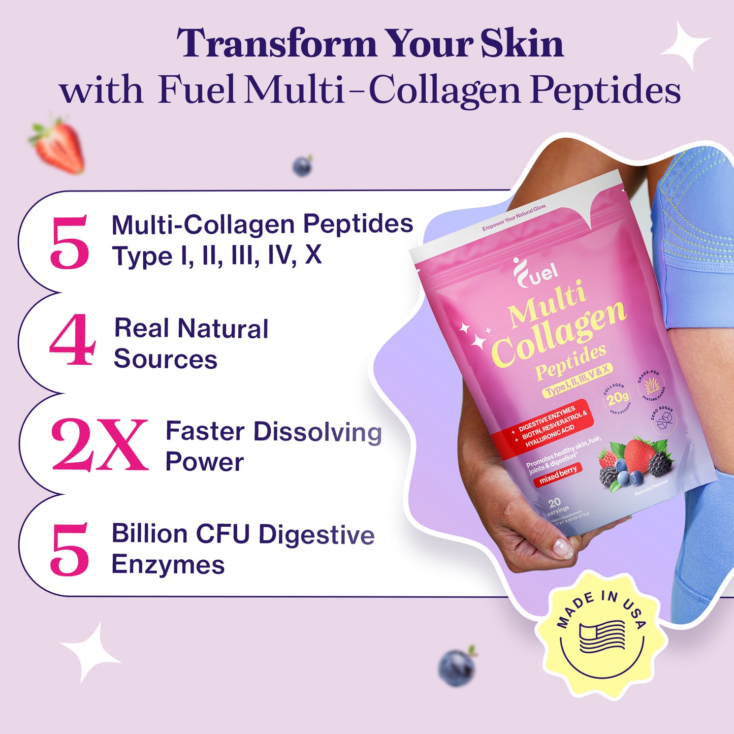 Mixed berries Multi Collagen Peptides